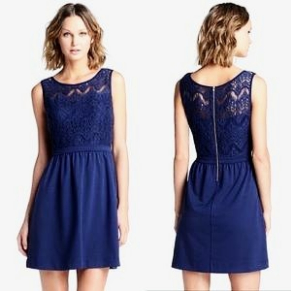 Lily Pulitzer 'Rhea' Navy Cocktail Lace Dress